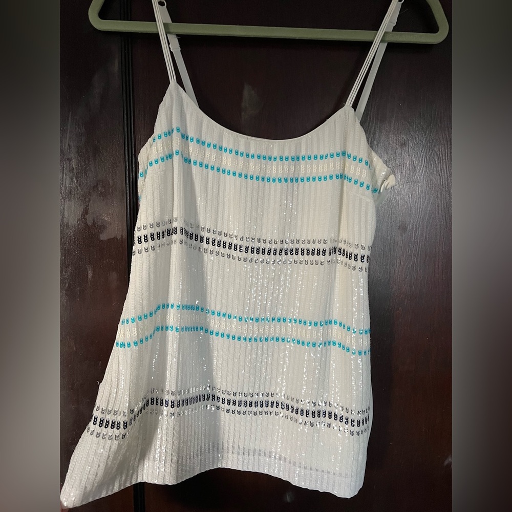 White Sequined Tank